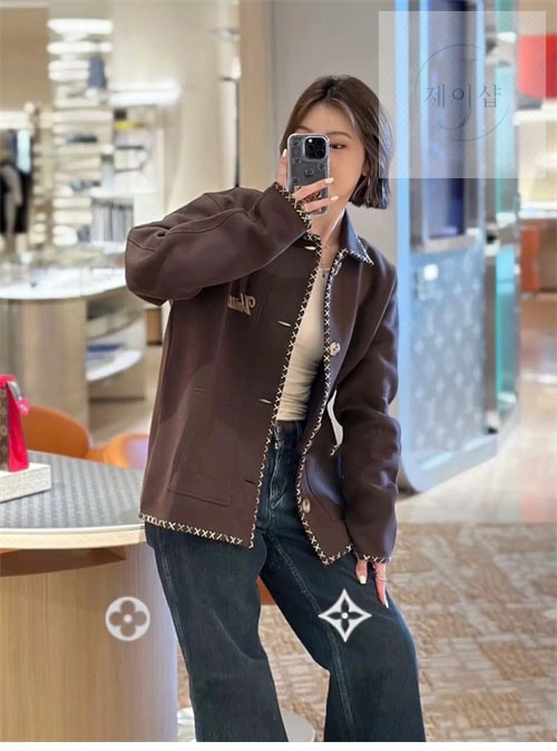 루이비통 엠브로이더드 코튼 워크웨어 자켓 - 상세 이미지