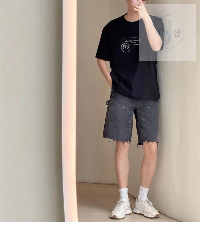 메종 마르지엘라 520 로고 반팔 티셔츠（레어） - 상세 이미지
