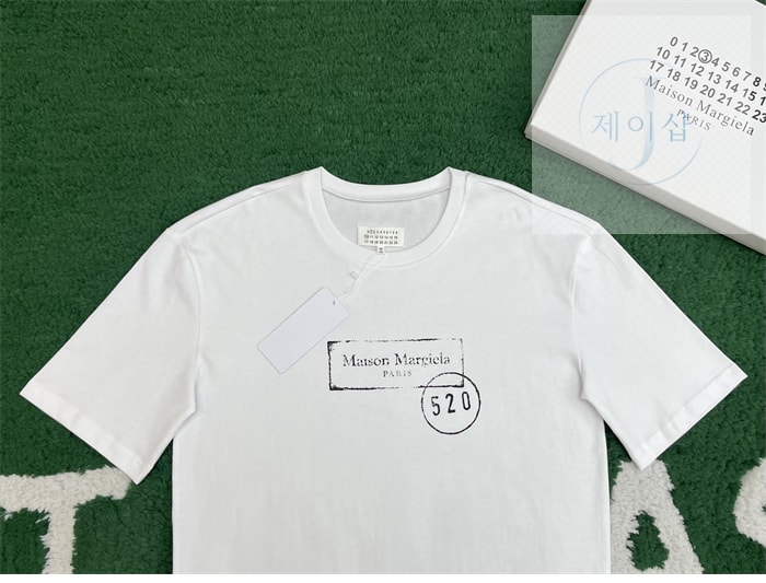 메종 마르지엘라 520 로고 반팔 티셔츠（레어） - 상세 이미지