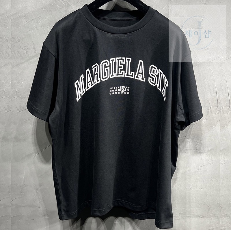 메종 마르지엘라 MM6 로고 반팔 티셔츠
