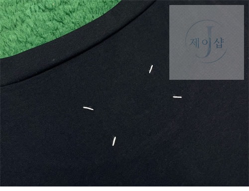 메종마르지엘라 MM6 Logo 자수 반팔 티셔츠 （레어） - 상세 이미지