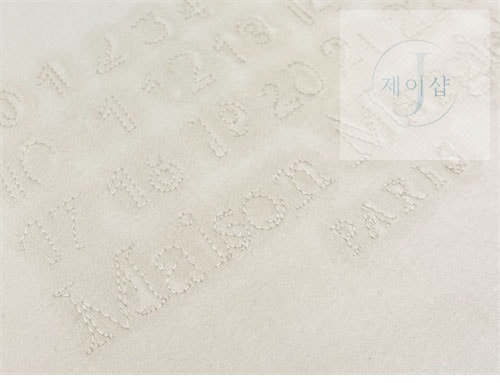 메종마르지엘라 MM6 Logo 자수 반팔 티셔츠 （레어） - 상세 이미지