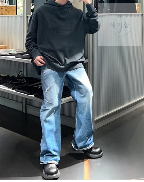 메종마르지엘라 MM6 넘버스 로고 후디（레어） - 상세 이미지