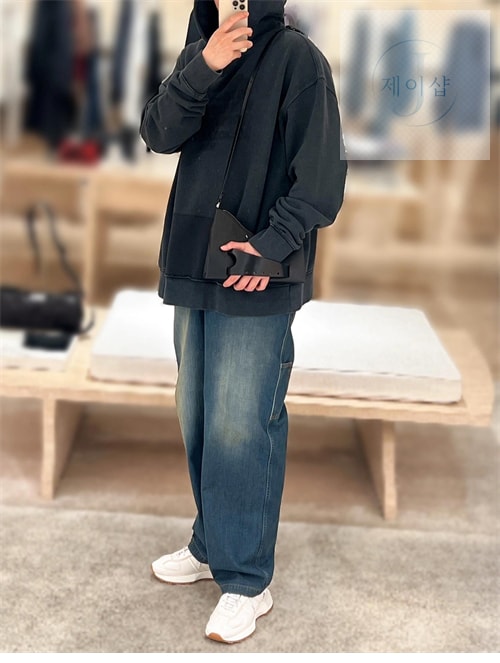 메종마르지엘라 MM6 넘버스 로고 후디（레어） - 상세 이미지