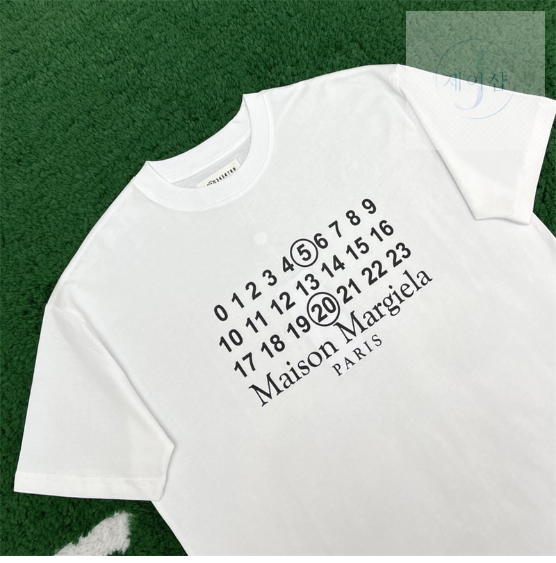 메종마르지엘라 MM6 시그니처 520 넘버 반팔 티셔츠 (레어) - 상세 이미지