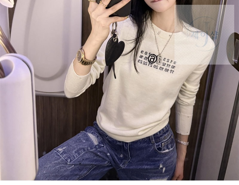 메종마르지엘라 뉴메릭 시그니처 MM6 스웨터（세븐） - 상세 이미지