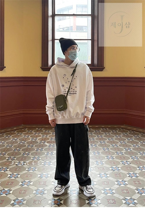 메종마르지엘라 로고 후디 2컬러（레어） - 상세 이미지