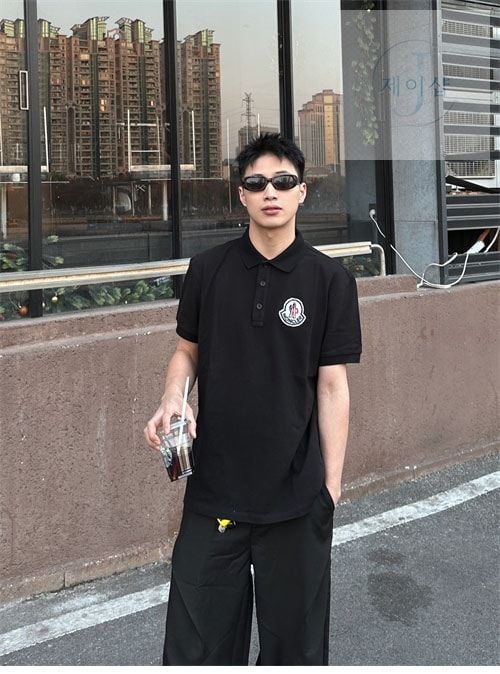 몽클레어 로고 와펜 패치 pk 반팔（세븐） - 상세 이미지