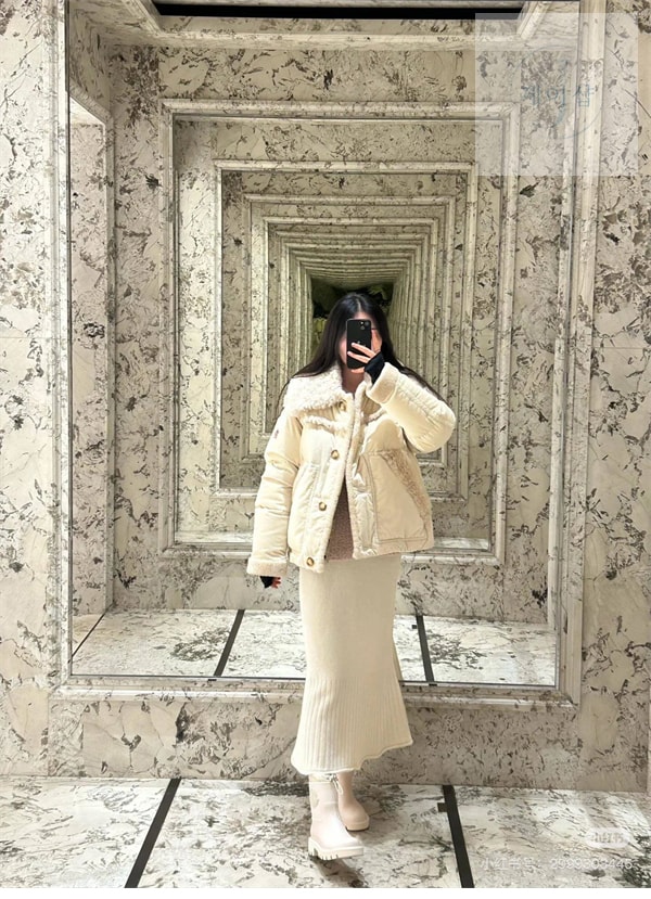 몽클레어 칼레우 Caleu 그레노블 코듀로이 숏 다운 자켓 - 상세 이미지
