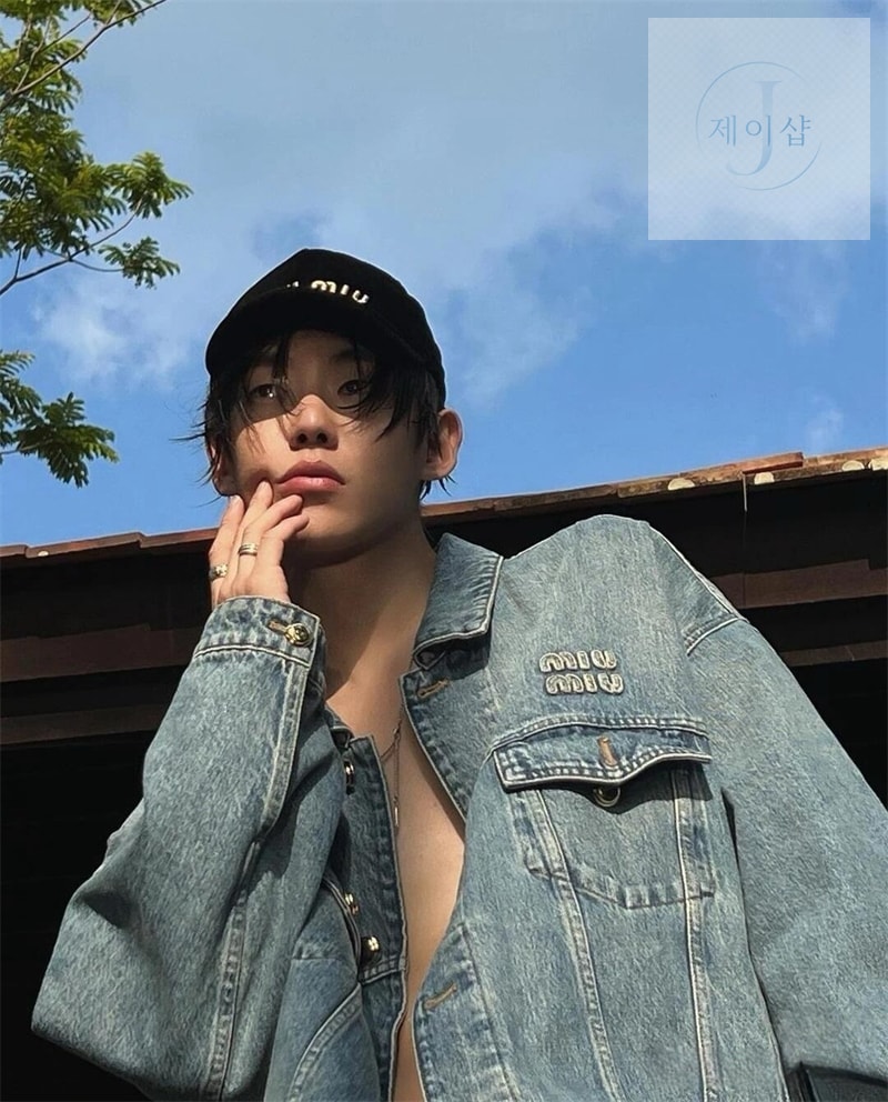 미우미우 23FW 데님 블루종 자켓（세븐） - 상세 이미지
