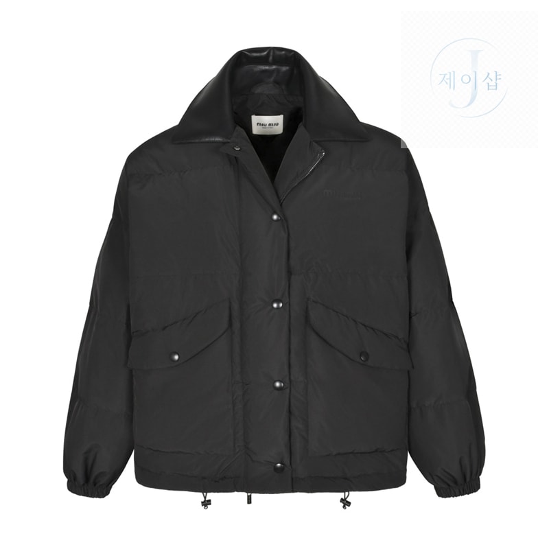 미우미우 24FW 로고 숏 다운 자켓