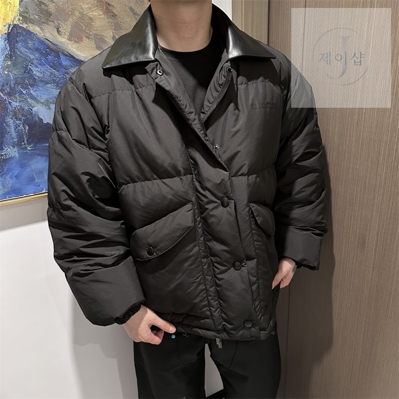 미우미우 24FW 로고 숏 다운 자켓（세븐） - 상세 이미지