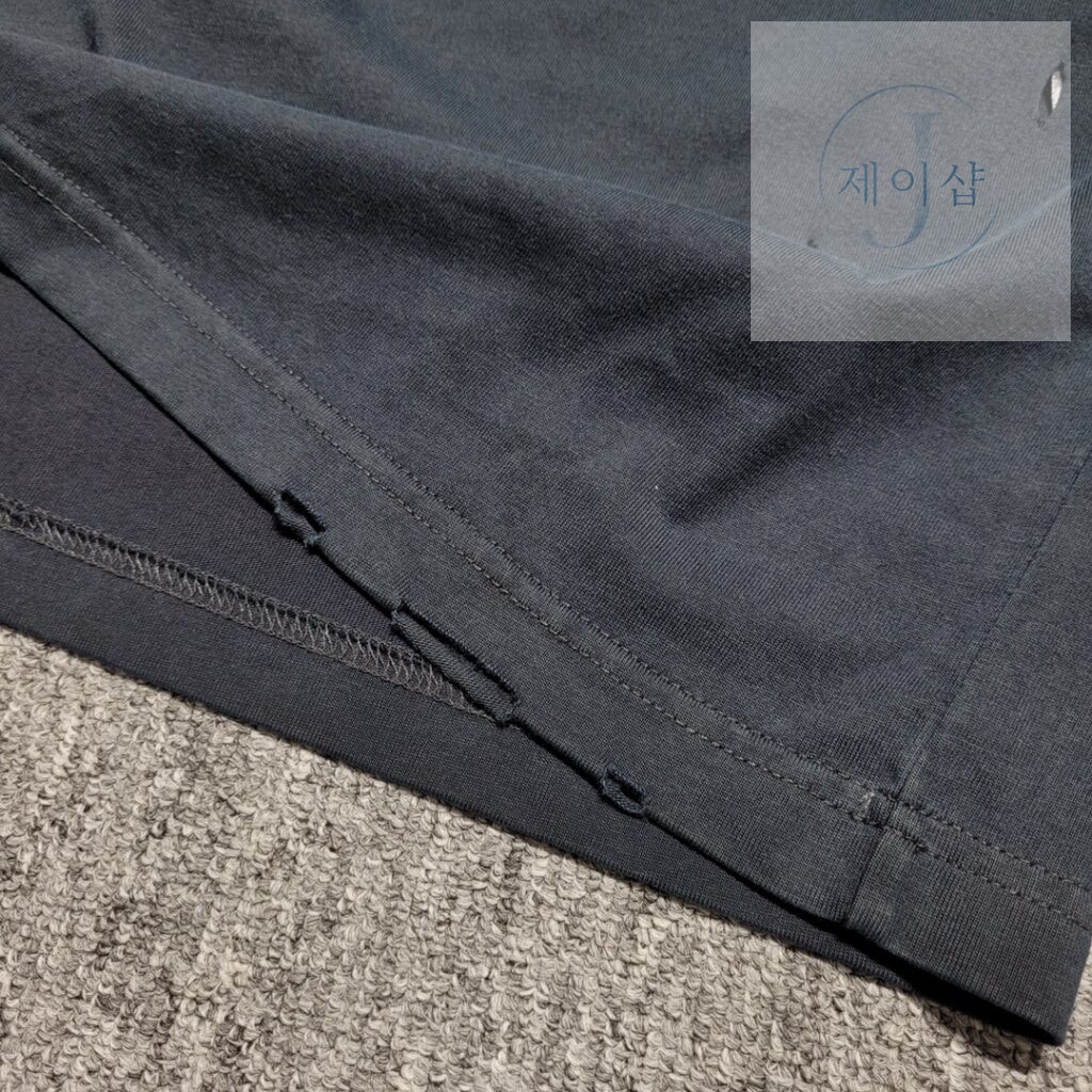 발렌시아가 22SS MAISON 로고 반팔 티셔츠 블랙 - 상세 이미지