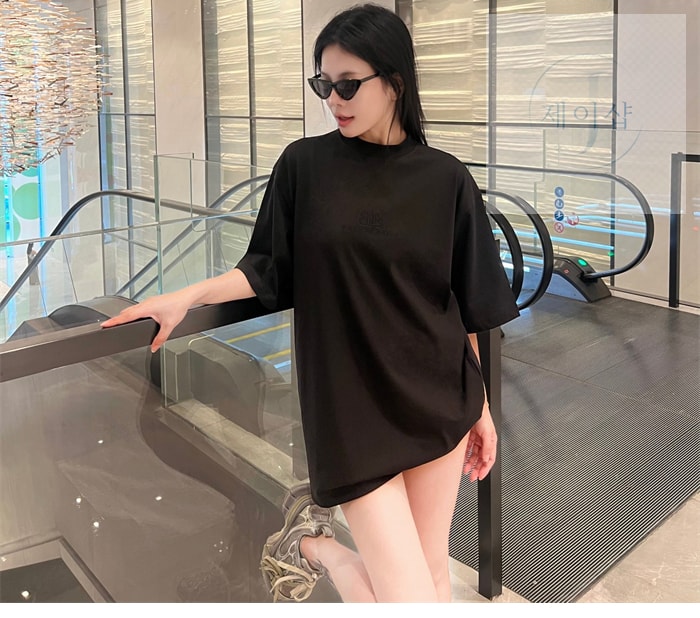 발렌시아가 BB 로고 반팔 티셔츠 - 상세 이미지