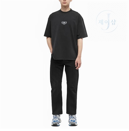 발렌시아가 BB 로고 반팔 티셔츠 - 상세 이미지