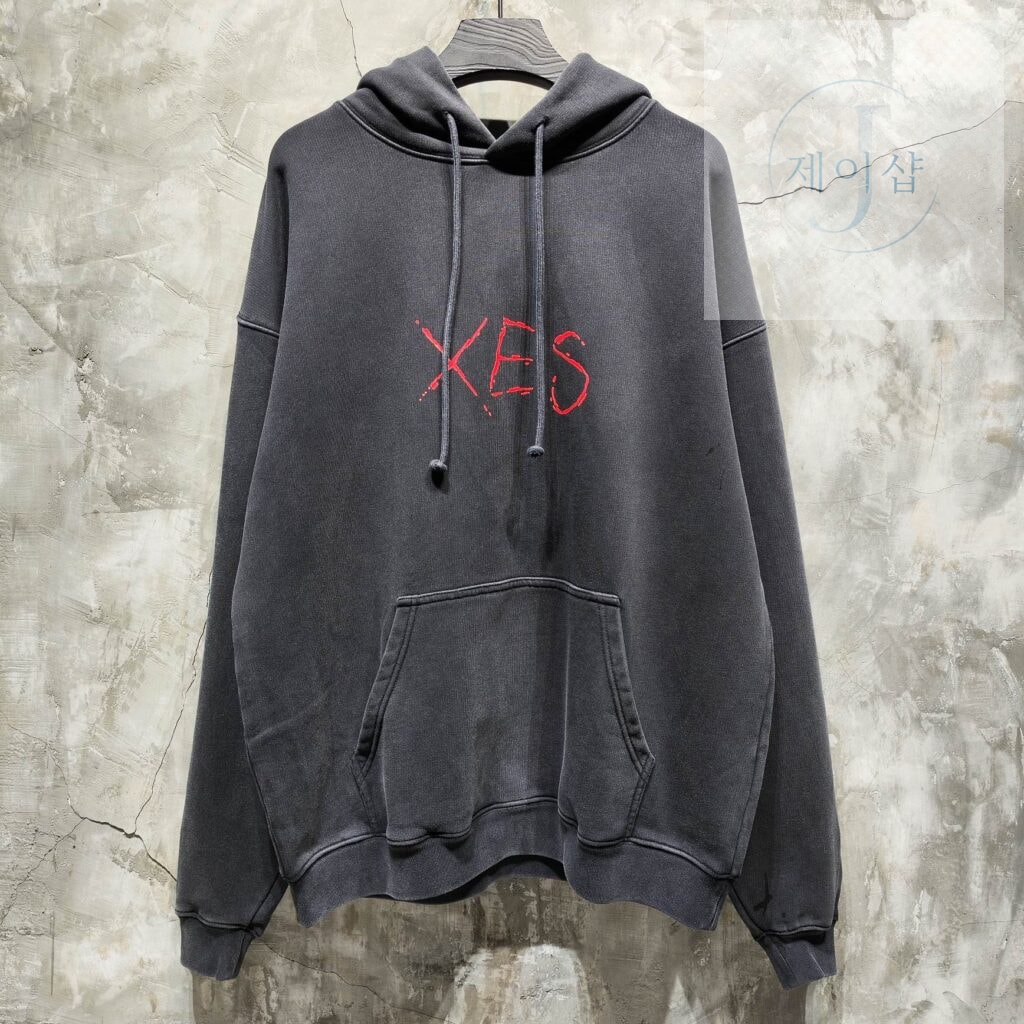 베트멍 24SS XES 오버사이즈 후드 티셔츠 블랙 - 상세 이미지