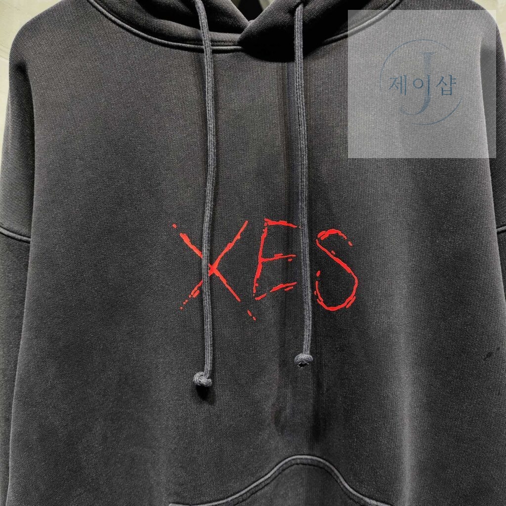 베트멍 24SS XES 오버사이즈 후드 티셔츠 블랙 - 상세 이미지
