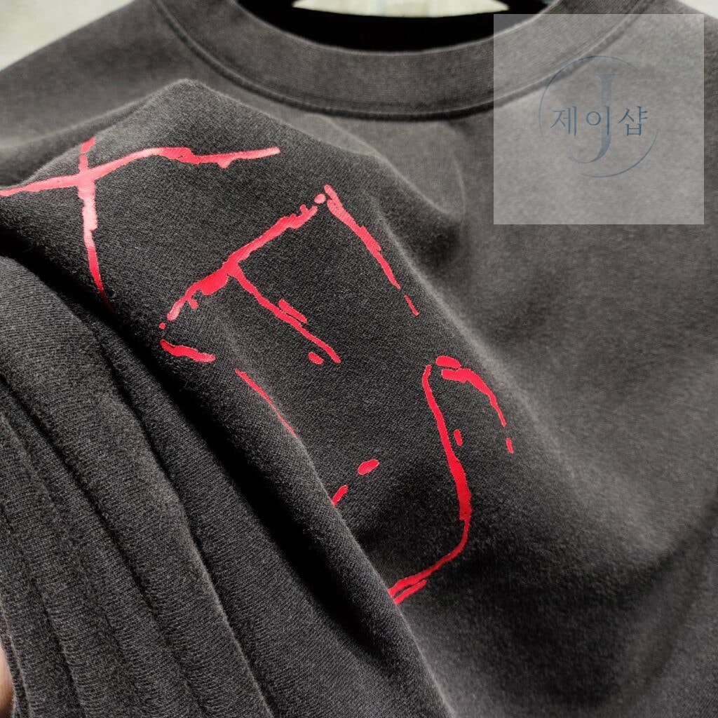 베트멍 24SS XES 프린팅 반팔 티셔츠 블랙 - 상세 이미지