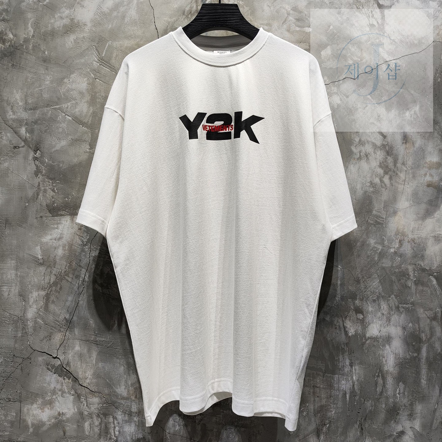 베트멍 Y2K 반팔 티셔츠 화이트 - 상세 이미지