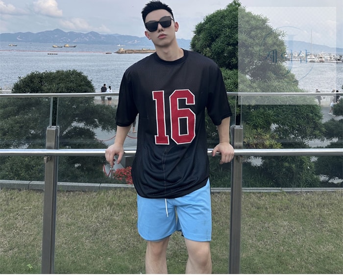 셀린느 16 메쉬 반팔 티셔츠（세븐） - 상세 이미지