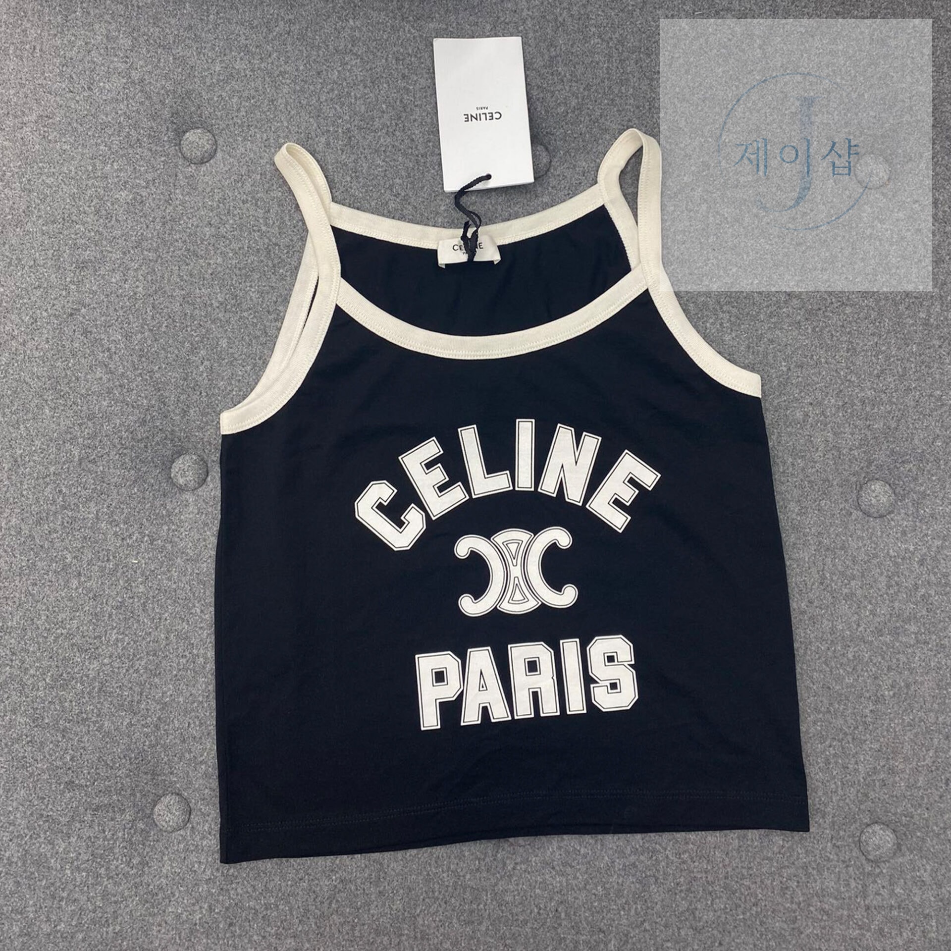 셀린느 24SS PARIS 크롭 탱크 탑