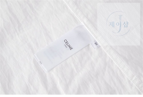 셀린느 24ss 트리옹프 로고 자수 린넨 셔츠 - 상세 이미지