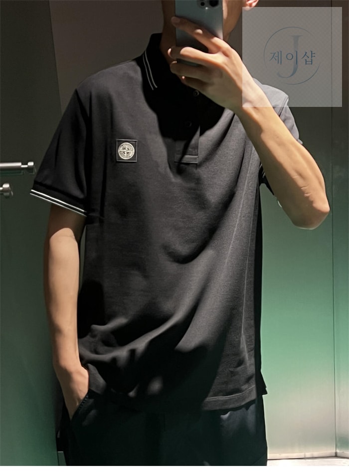 스톤아일랜드 폴로 반팔 티셔츠 (레어) - 상세 이미지