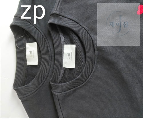 아미 24FW 스몰 하트 로고 맨투맨 블랙 - 상세 이미지