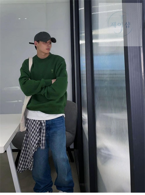 아미 하트 로고 오버사이즈 스웨트셔츠 맨투맨 3컬러（레어） - 상세 이미지