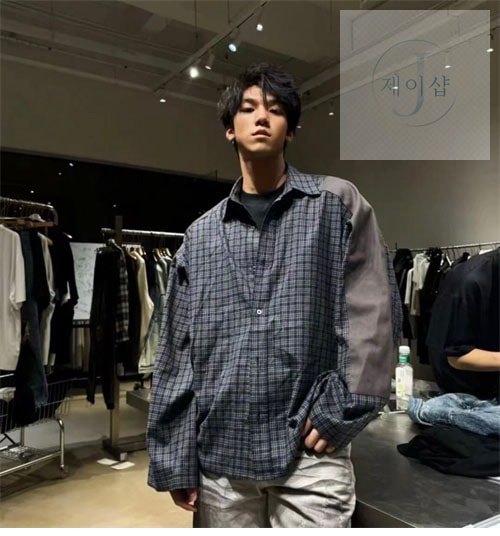 아크네 24FW 체크 플란넬 셔츠 - 상세 이미지