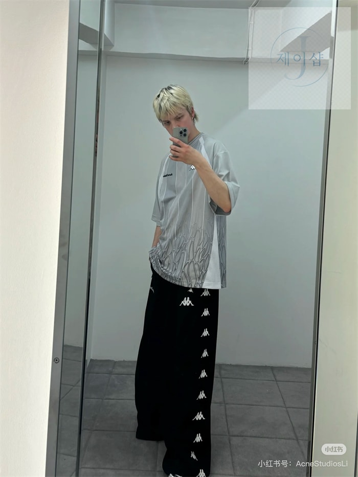 아크네 x 카파 로고 저지 반팔 티셔츠（세븐） - 상세 이미지