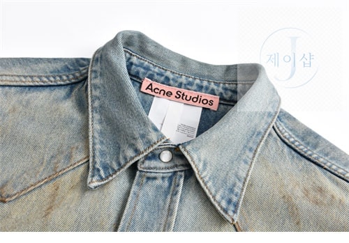 아크네 빈티지 이펙트 워시드 데님 셔츠 - 상세 이미지