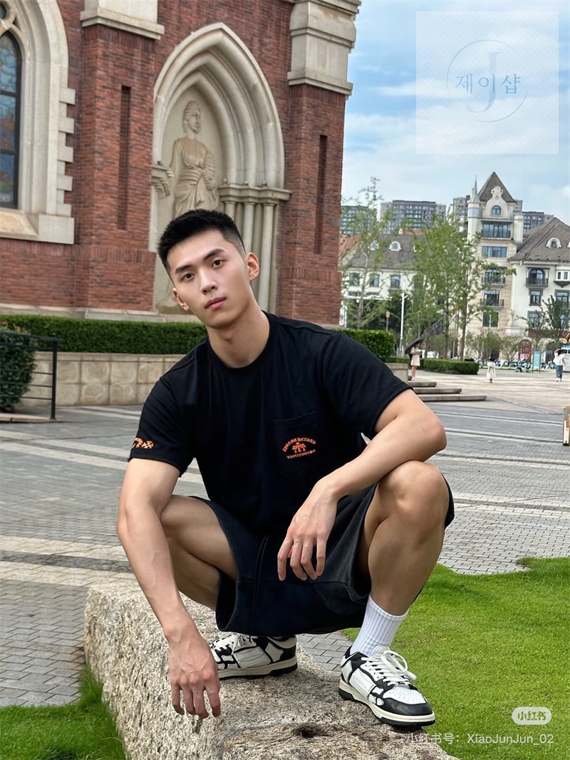 크롬하츠 오렌지 세메터리 크로스 반팔 티셔츠（세븐） - 상세 이미지