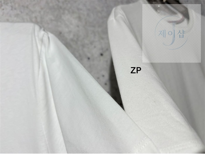 톰브라운 코튼 반팔 티셔츠 화이트 - 상세 이미지