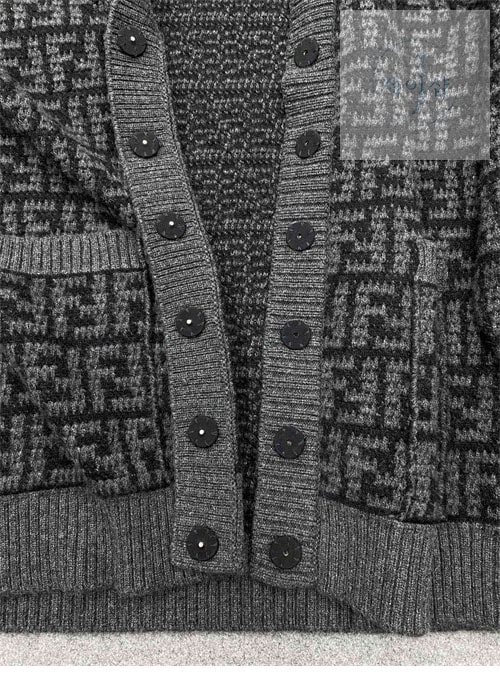 펜디 FF 자카드 리버시블 캐시미어 가디건（TJ） - 상세 이미지