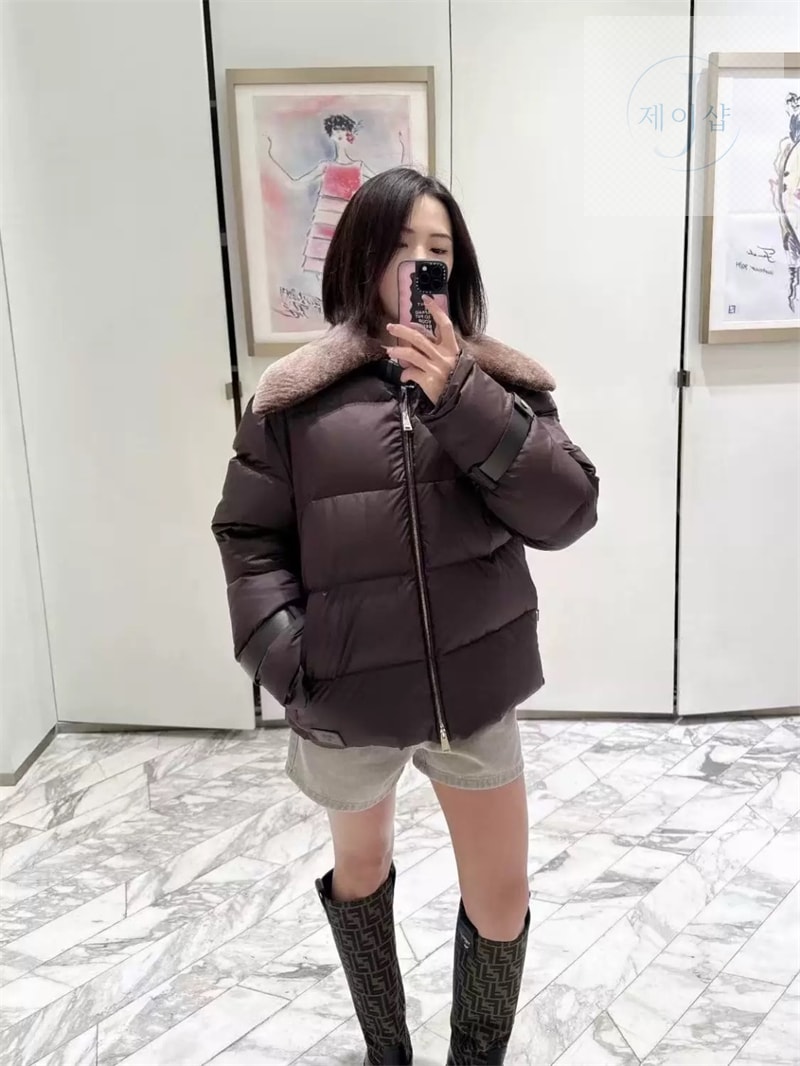 펜디 퀼팅 애비에이터 다운 패딩 자켓