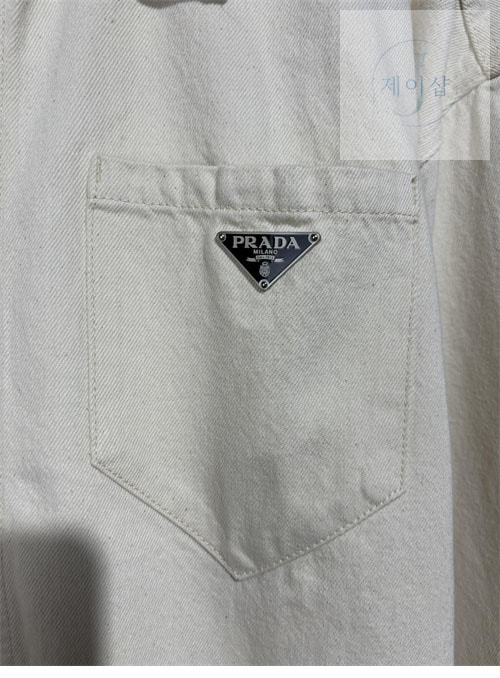 프라다 24SS 불 데님 블루종 셔츠 - 상세 이미지