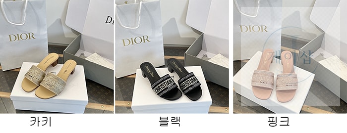 디올 Dway 디웨이 힐 뮬 슬라이드 - 상세 이미지