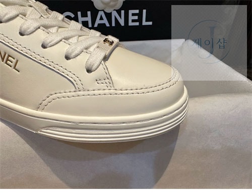 샤넬 23A 로고 레터링 테니스 스니커즈（TJ） - 상세 이미지