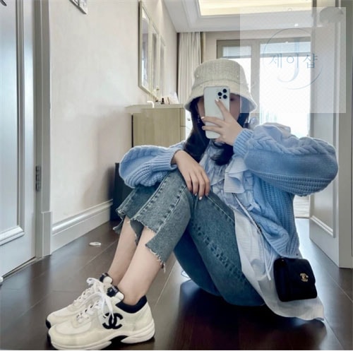 샤넬 cc로고 메쉬 테니스 여성 스니커즈 - 상세 이미지