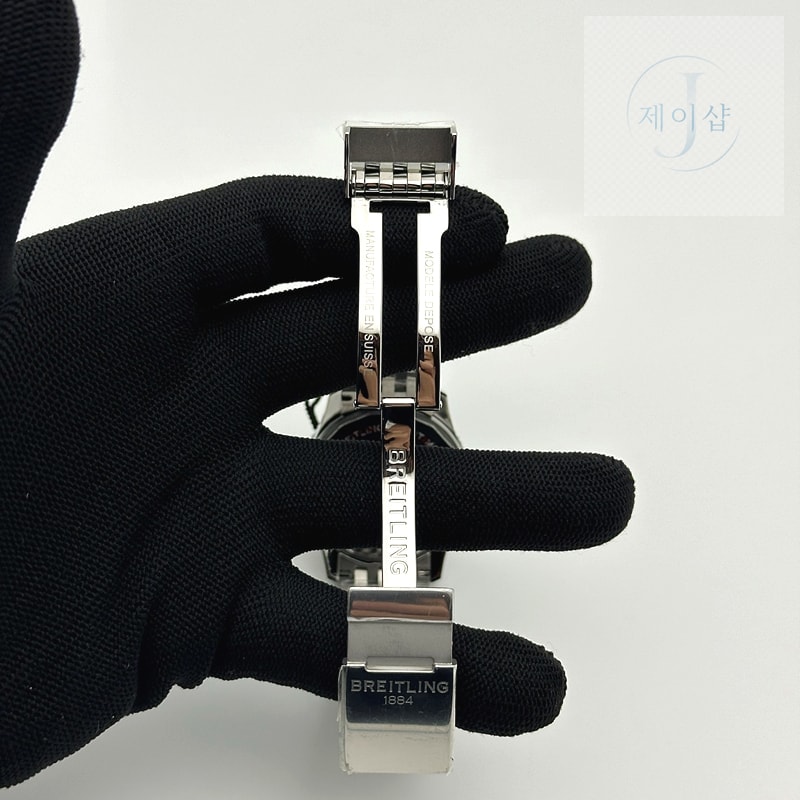 TF공장 38MM 브라이틀링 내비타이머 블랙다이얼 악어가죽스트랩 Navitimer 1 SS 38mm Black Bezel Black Dial on Black Croco Strap A2824