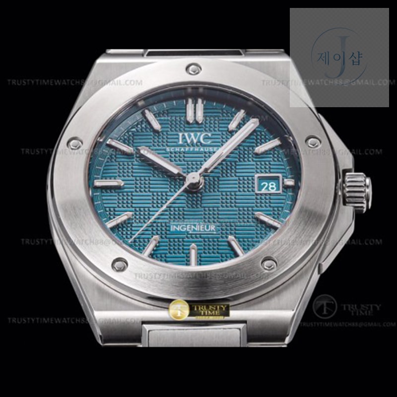 GH공장 IWC 인제니어 아쿠아다이얼 브레이슬릿 IWC0555D – Ingenieur Auto SS_SS A-Grn GHF MY9015 그린 블루