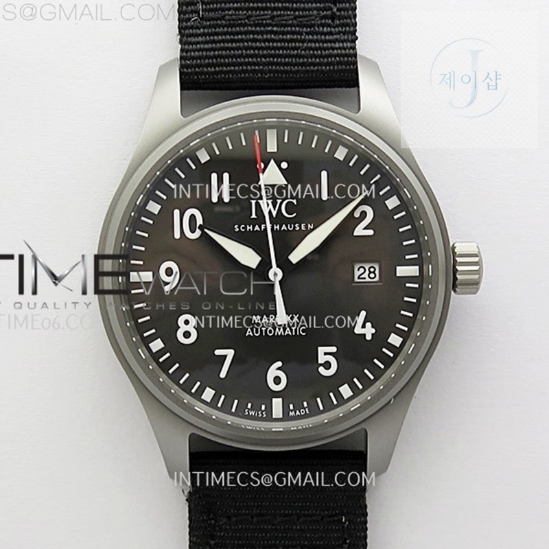 I W C M+공장 IWC 마크20 그레이다이얼 블랙스트랩 Pilot Mark XX IW3282 Ti M+F 1_1 Best Edition Gray Dial on Black Nylon Strap MIYOTA 9015 엠플러스 - 제이샵