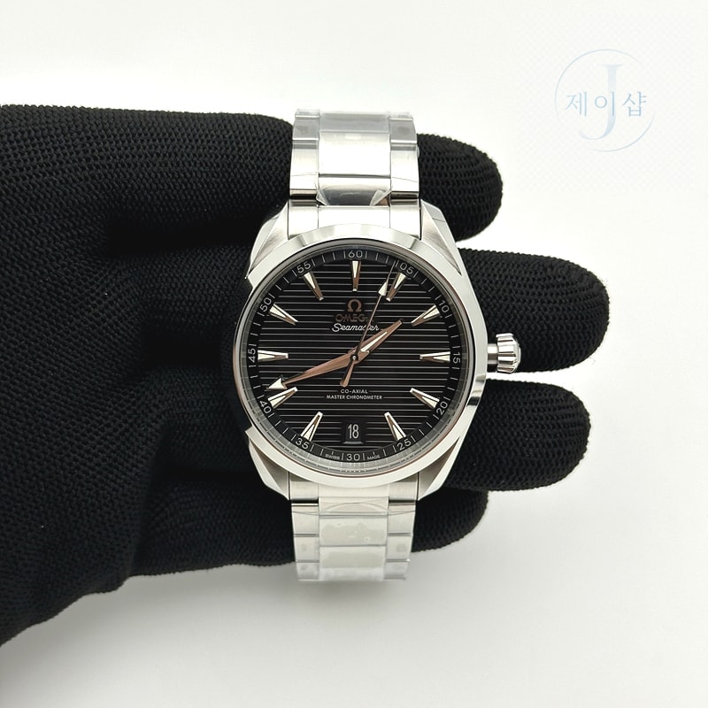 VS공장 오메가 씨마스터 아쿠아테라 150m 블랙다이얼 그린핸즈 브레이슬릿 41mm Aqua Terra 150M Master Chronometers Black Dial Green Hand on SS Bracelet A8900 Super Clone