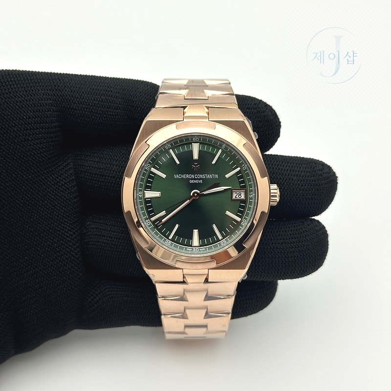 8F공장 바쉐론콘스탄틴 오버시즈 4500V 로즈골드금통 그린다이얼 브레이슬릿 Overseas 4500V RG 8F 1:1 Best Edition Green Dial on RG Bracelet A5100