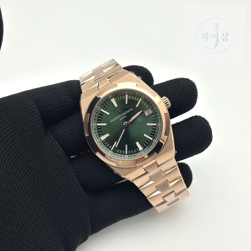 8F공장 바쉐론콘스탄틴 오버시즈 4500V 로즈골드금통 그린다이얼 브레이슬릿 Overseas 4500V RG 8F 1:1 Best Edition Green Dial on RG Bracelet A5100