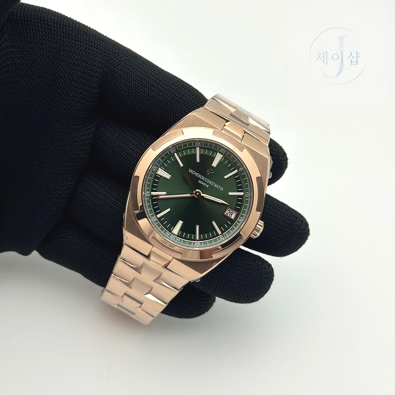 8F공장 바쉐론콘스탄틴 오버시즈 4500V 로즈골드금통 그린다이얼 브레이슬릿 Overseas 4500V RG 8F 1:1 Best Edition Green Dial on RG Bracelet A5100