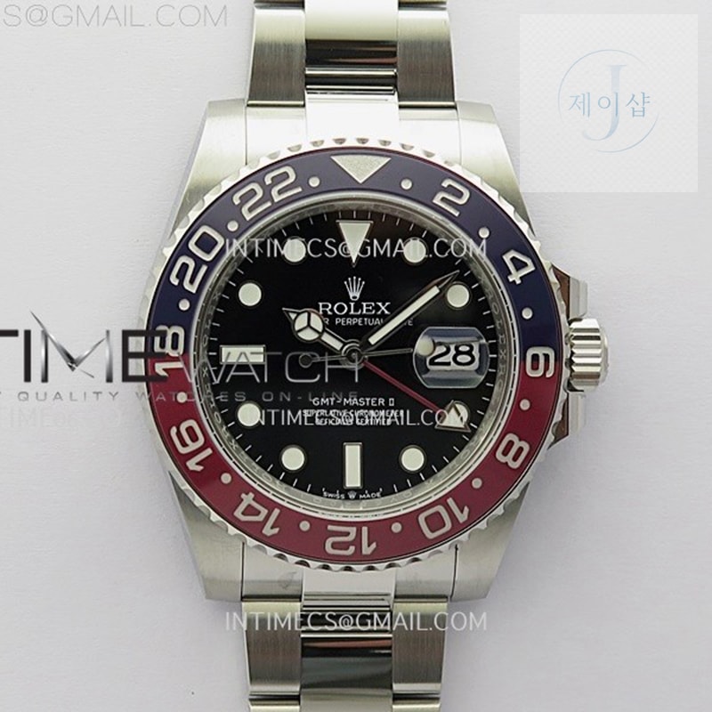 APS공장 롤렉스 GMT마스터2 BLRO 레드앤블루베젤 오이스터브레이슬릿 GMT-Master II 126710 BLRO Red_Blue Ceramic 904L SS APSF 1_1 Best Edition Blue Dial On Oyster Bracelet VR3285 CHS