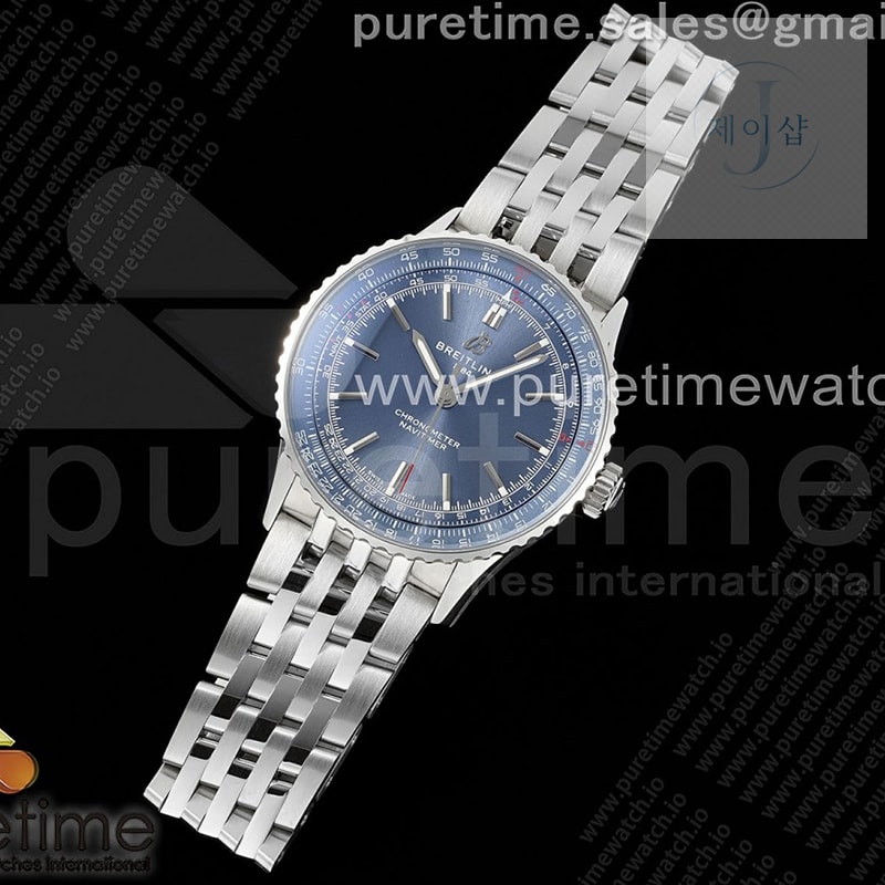 TF공장 브라이틀링 내비타이머 41미리 스틸 블루다이얼 브레이슬릿 Navitimer Automatic 41mm SS TF 1_1 Best Edition Blue Dial on SS Bracelet A2824