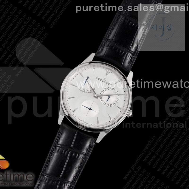 ZF공장 V3 마르쉐 실버다이얼 가죽스트랩 Master Ultra Thin Reserve de Marche SS ZF 1_1 Best Edition White Dial on Black Leather Strap A938 V3 _ 예거르쿨트르